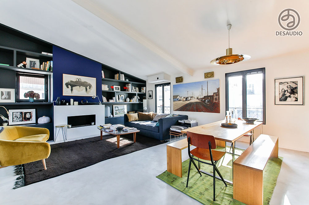 Overview of Desaudio designs in contemporary style example room # 3