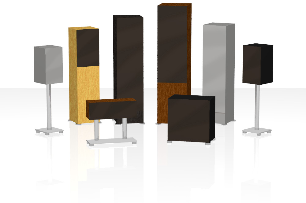 Typical loudspeaker looks with the covers.