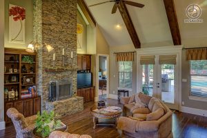 Overview of Desaudio designs in country style example room # 1