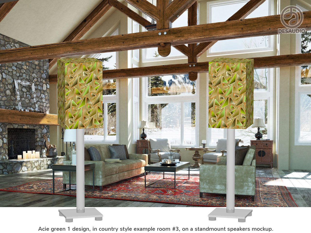 Desaudio Acie green 1 design in country style example room # 3