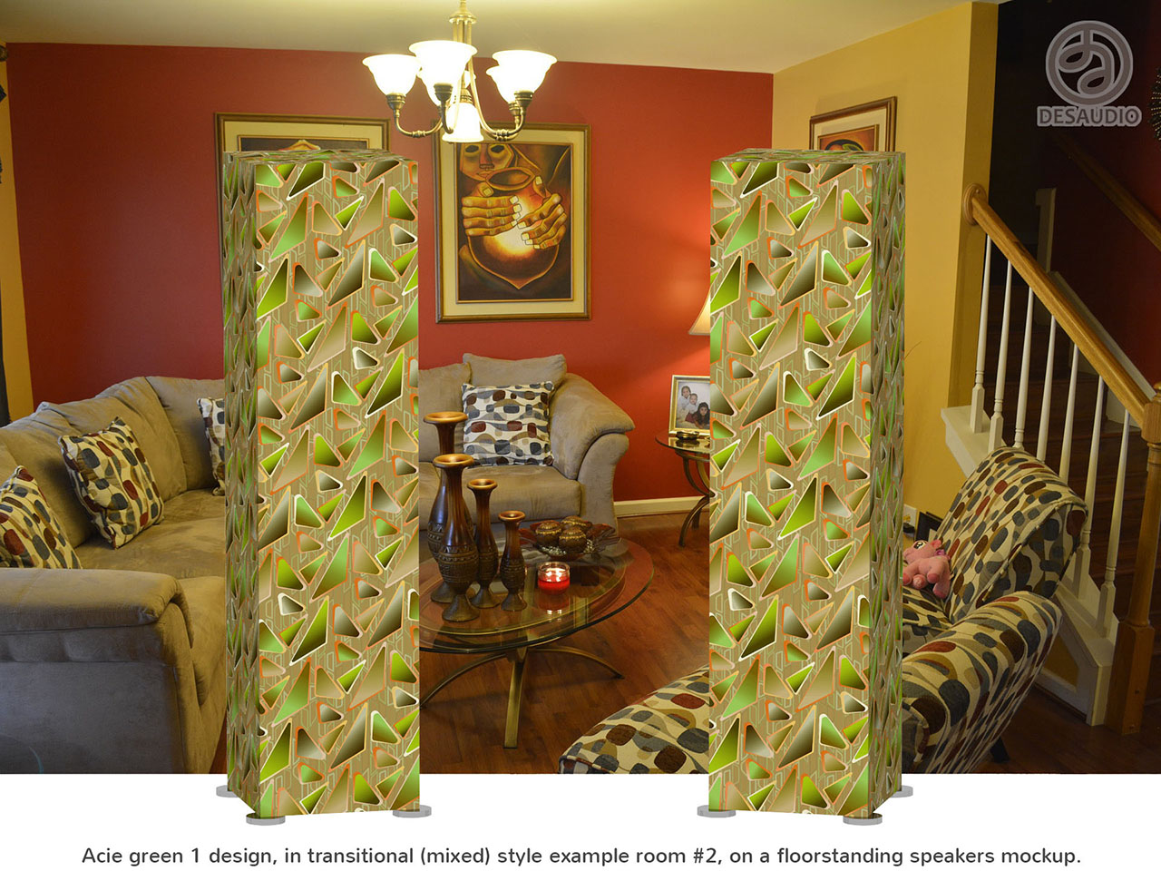 Desaudio Acie green 1 design in transitional style example room # 2