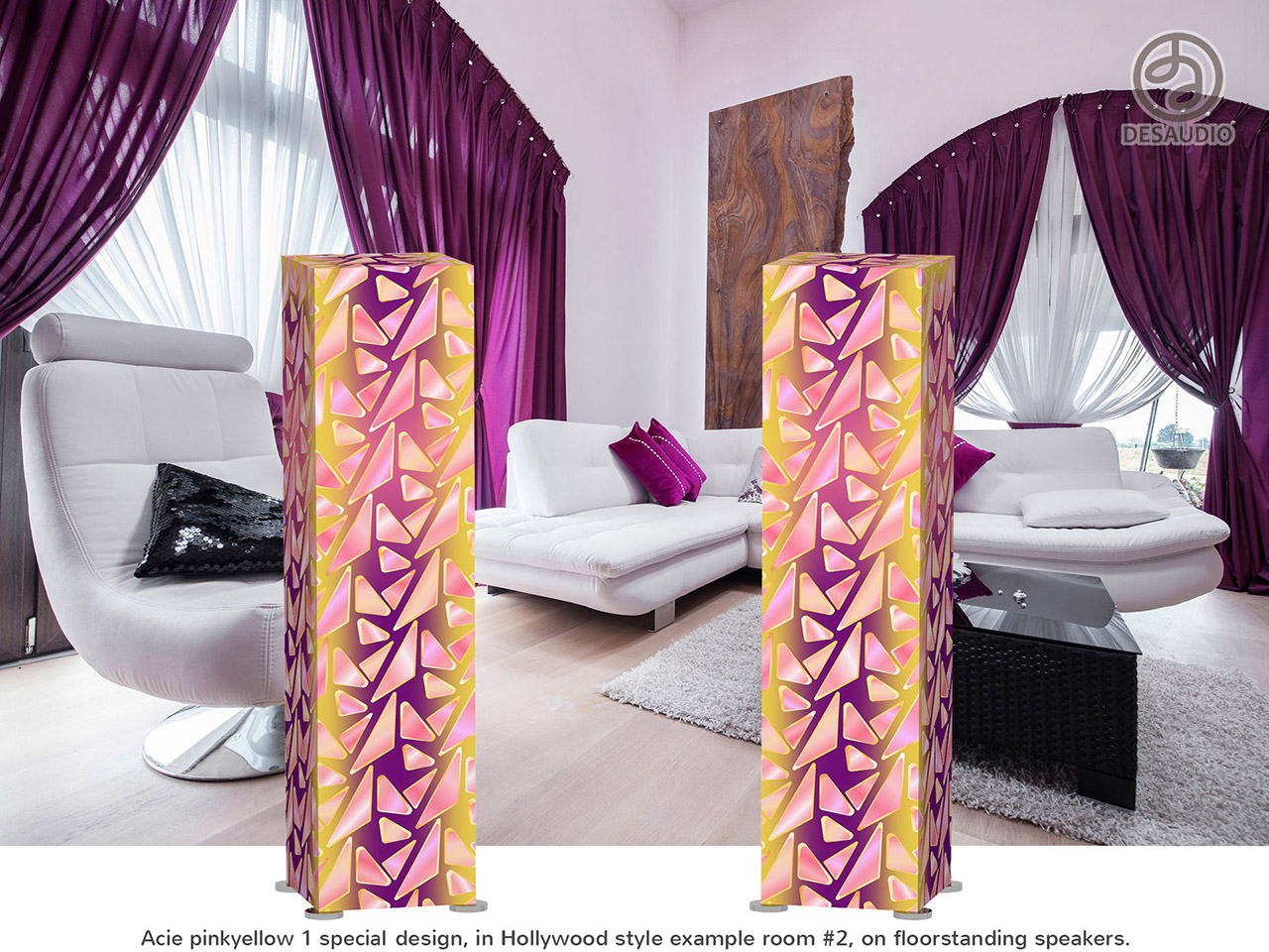 Desaudio Acie pinkyellow 1 special design in Hollywood style example room # 2