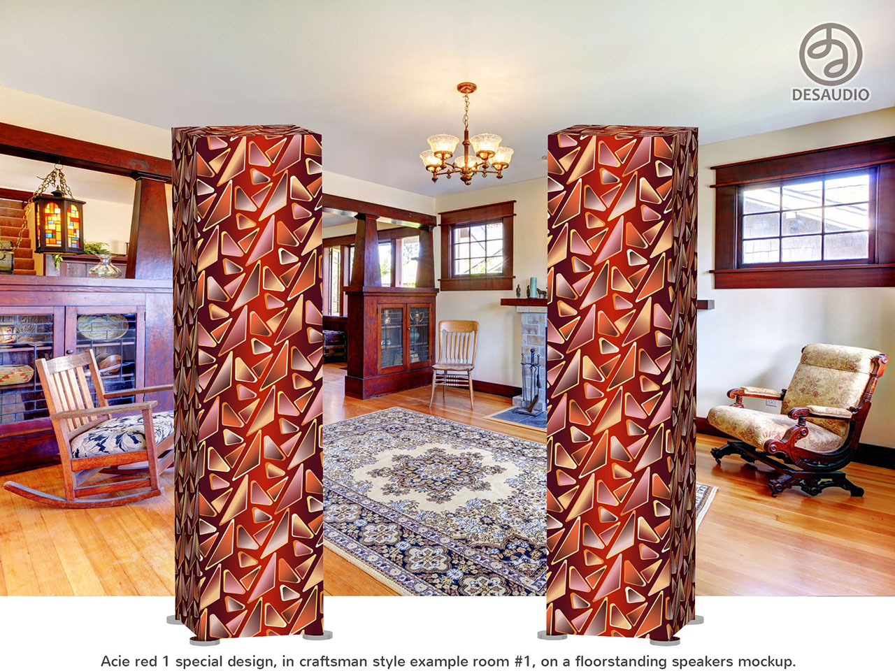 Desaudio Acie red 1 special design in craftsman style example room # 1