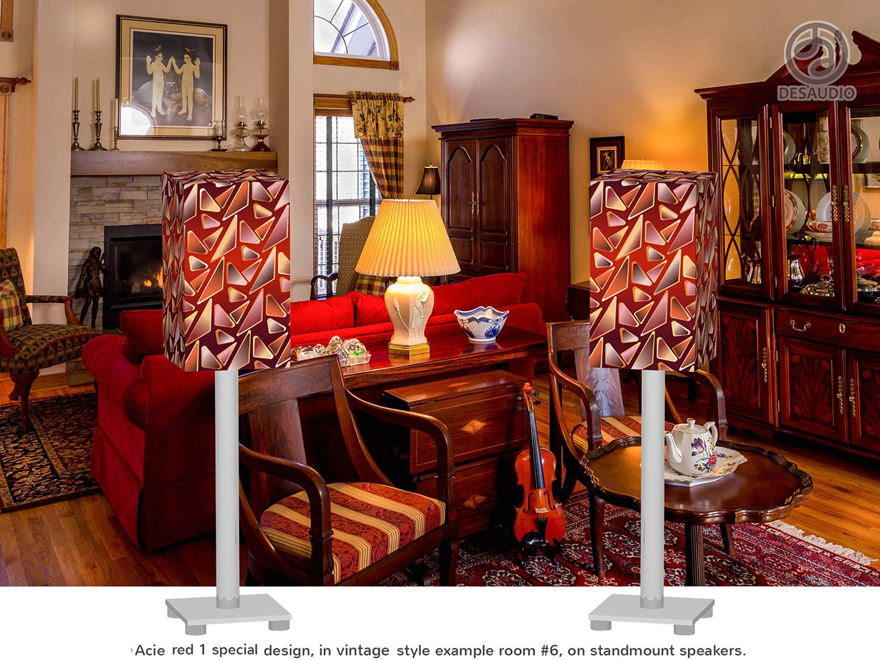 Desaudio Acie red 1 special design in vintage style example room # 6