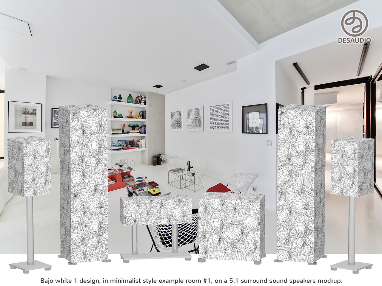 Desaudio Bajo white 1 design in minimalist style room # 2