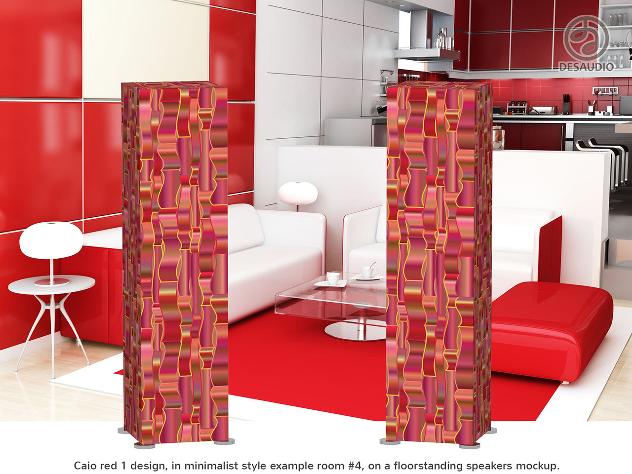 Desaudio Caio red 1 design in minimalist style room # 4