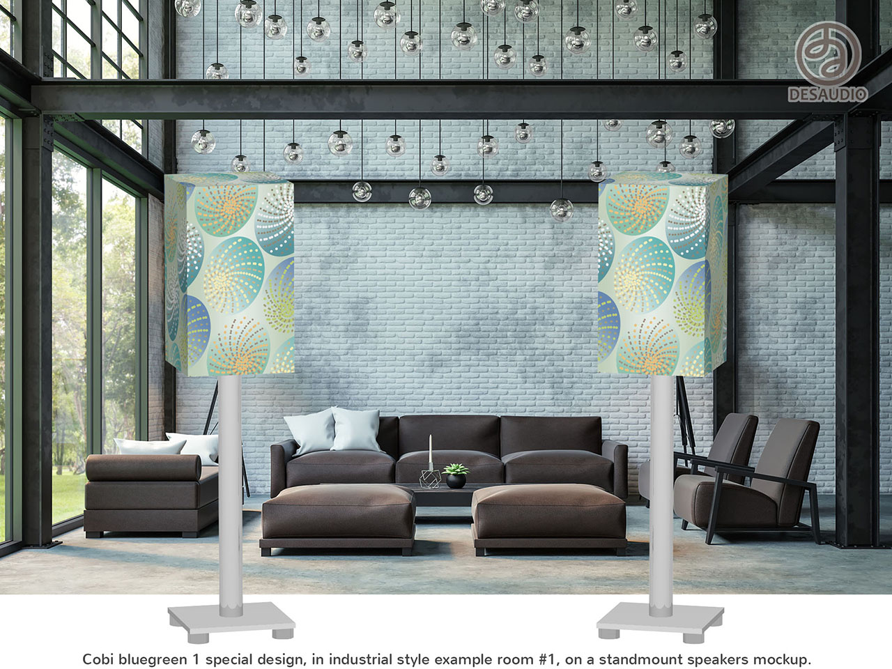 Desaudio Cobi bluegreen 1 special design in industrial style example room # 1