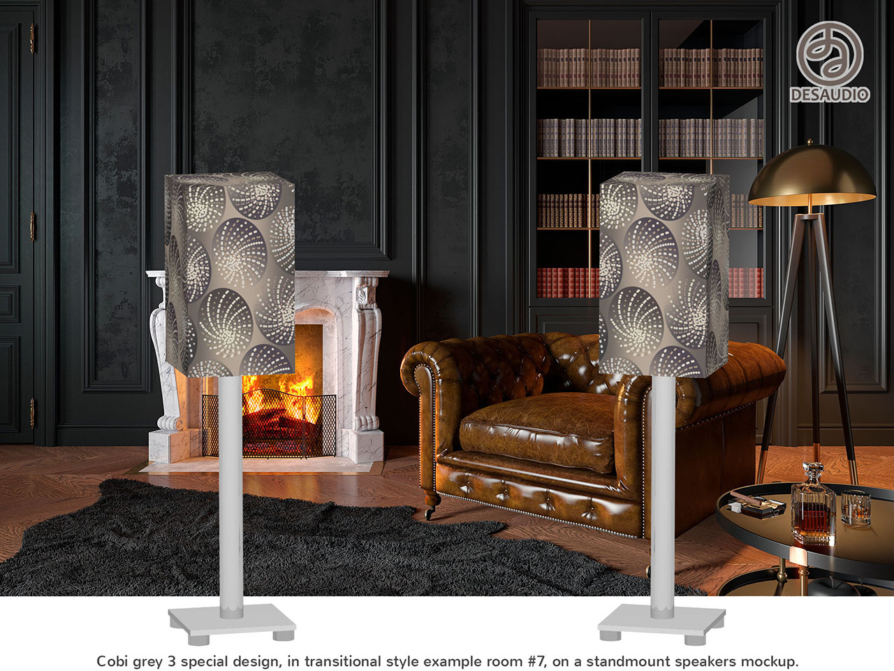 Desaudio Cobi grey 3 special design in transitional style example room # 7