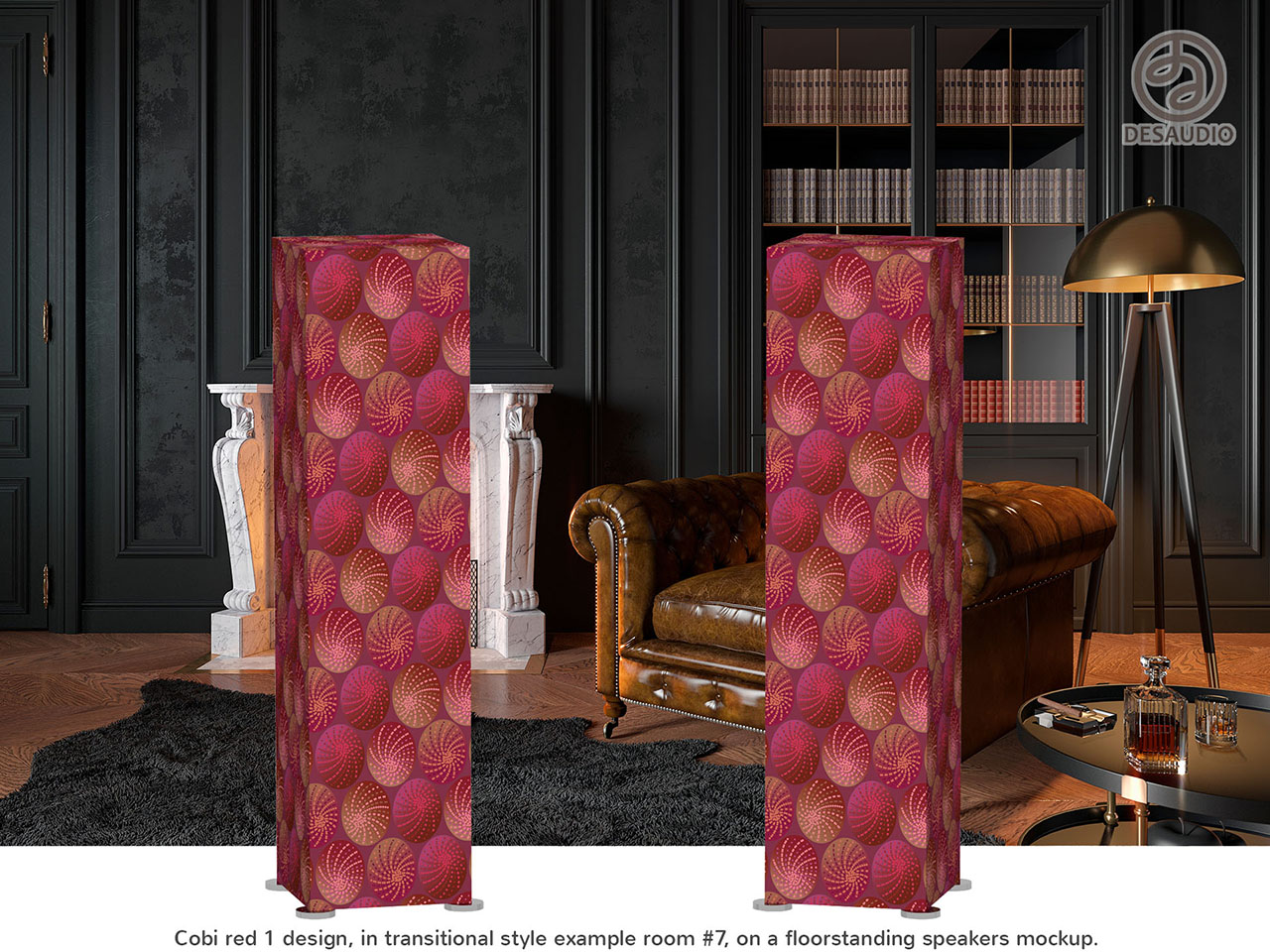 Desaudio Cobi red 1 design in transitional style example room # 7