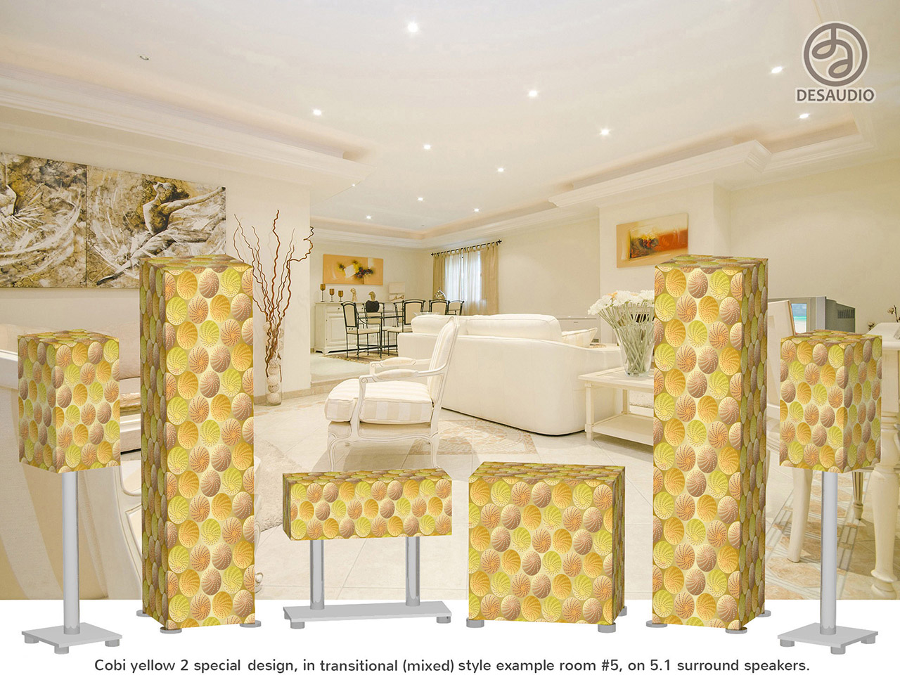 Desaudio Cobi yellow 2 special design in transitional style example room # 5