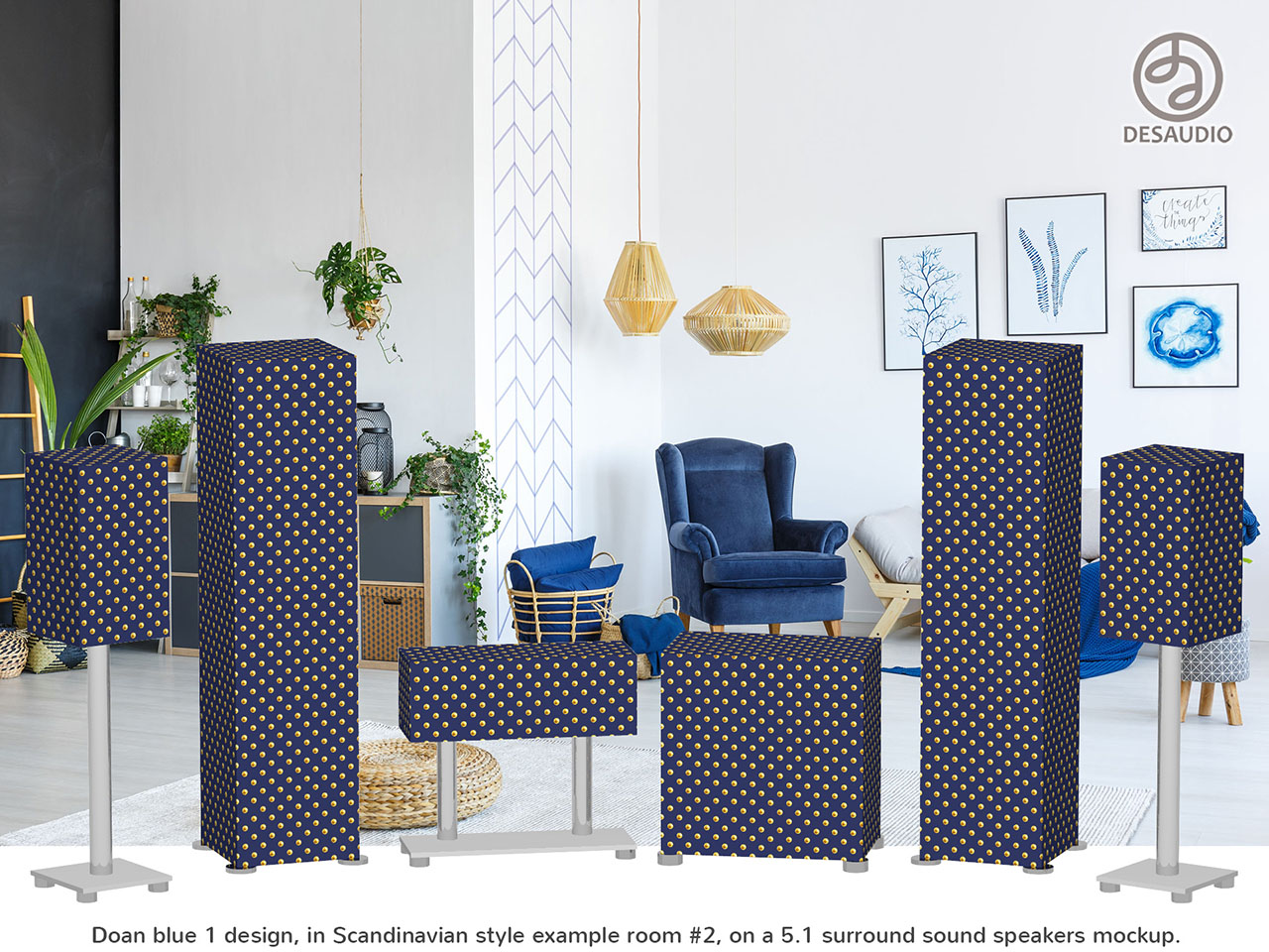 Desaudio Doan blue 1 design in Scandinavian style example room # 2