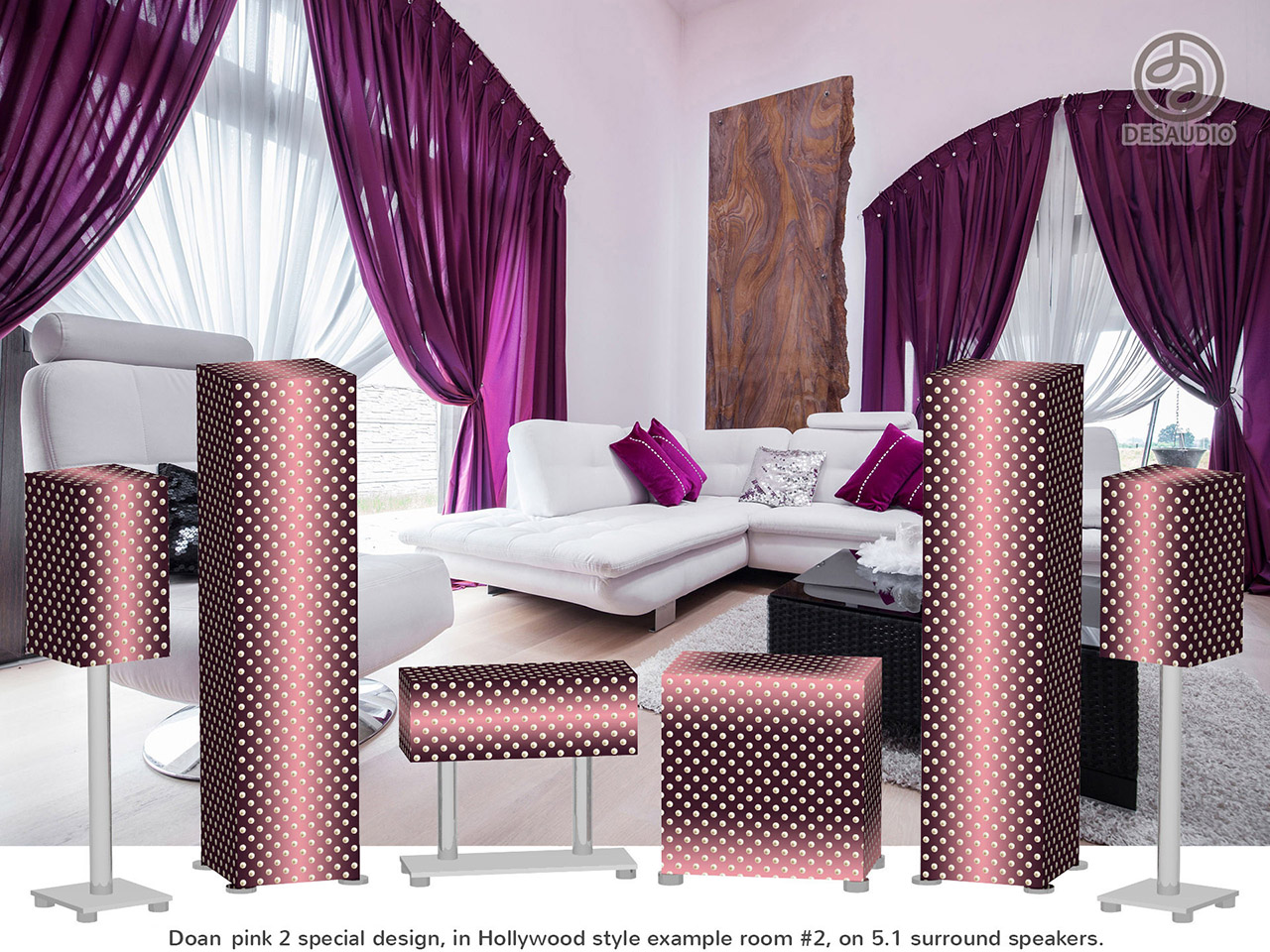Desaudio Doan pink 2 special design in Hollywood style example room # 2