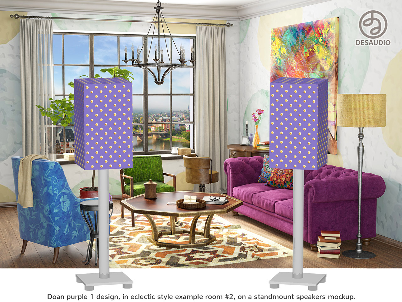 Desaudio Doan purple 1 design in eclectic style example room # 2