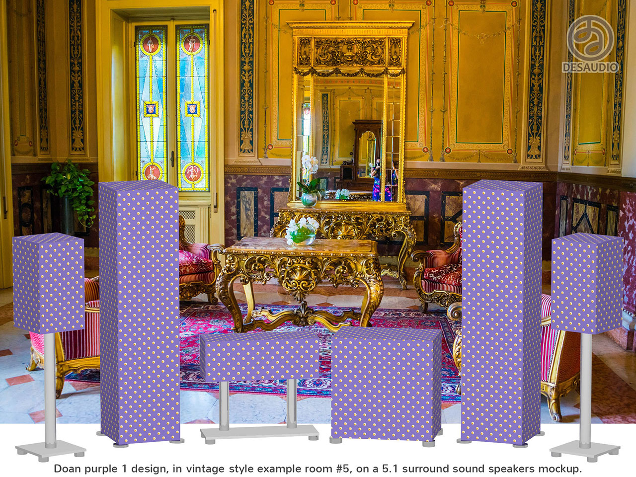 Desaudio Doan purple 1 design in vintage style example room # 5