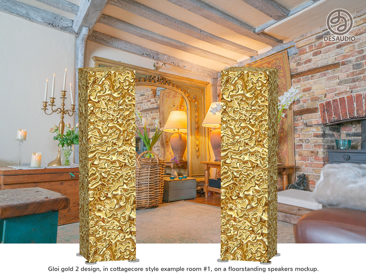 Desaudio Gloi gold 2 design in cottagecore style room # 1