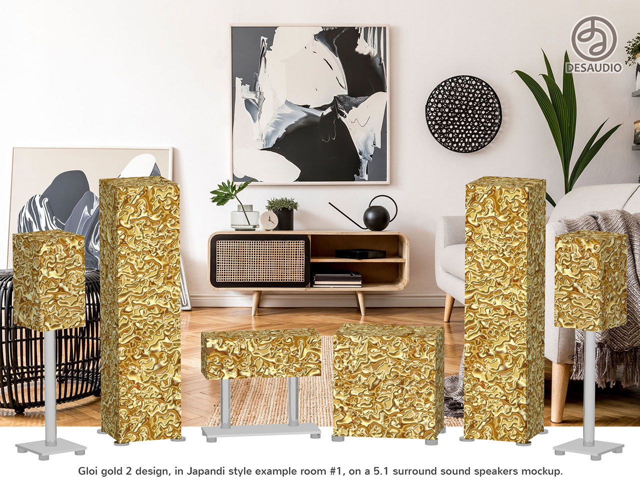 Desaudio Gloi gold 2 design in japandi style room # 1