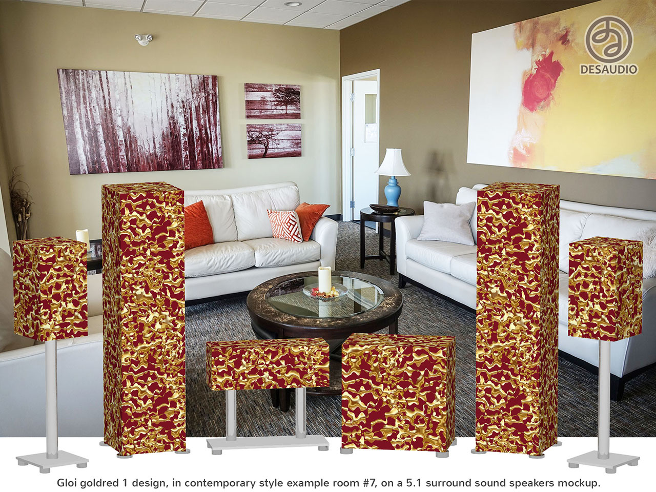 Desaudio Gloi goldred 1 design in contemporary style room # 7