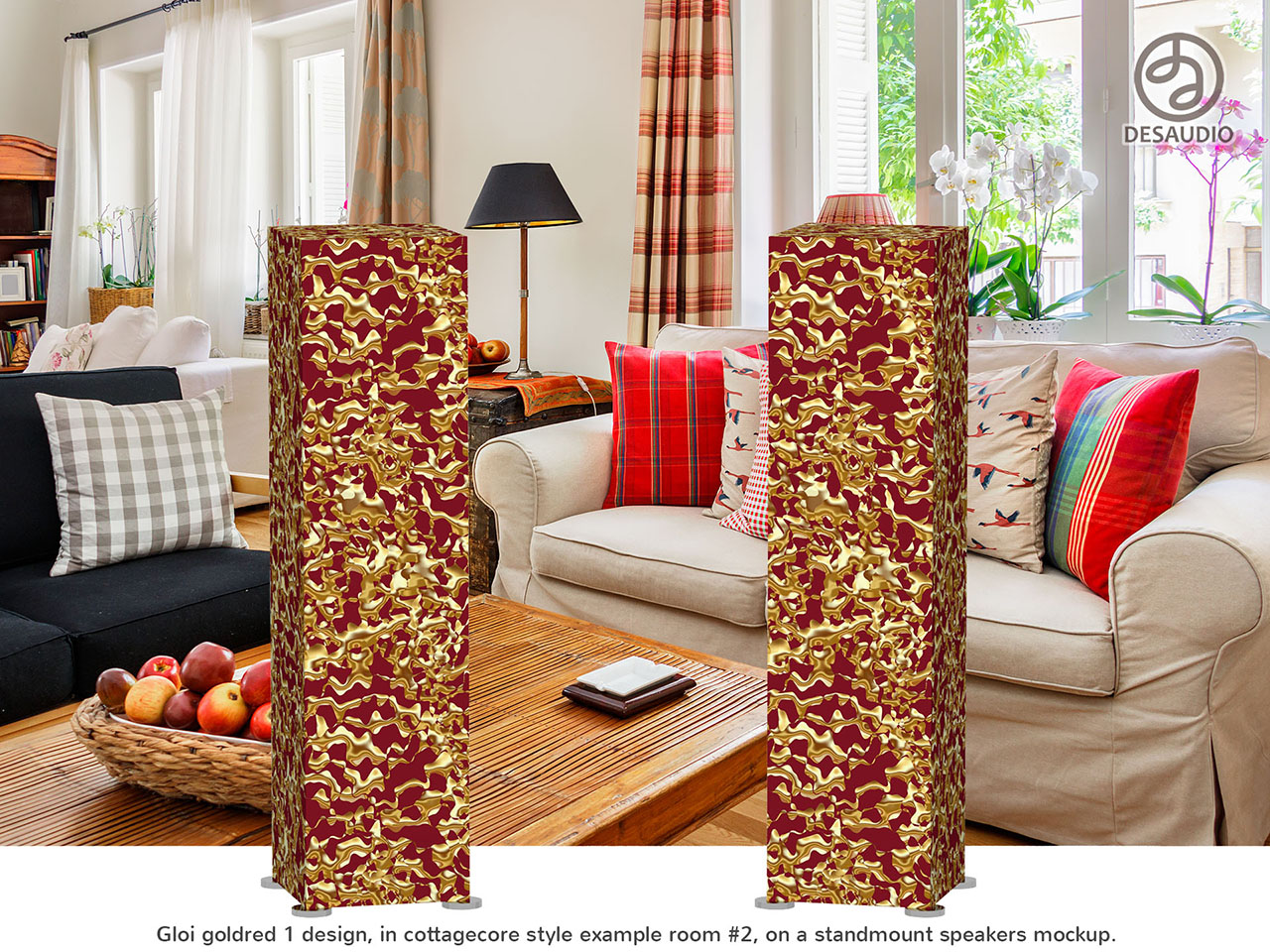 Desaudio Gloi goldred 1 design in cottagecore style room # 2