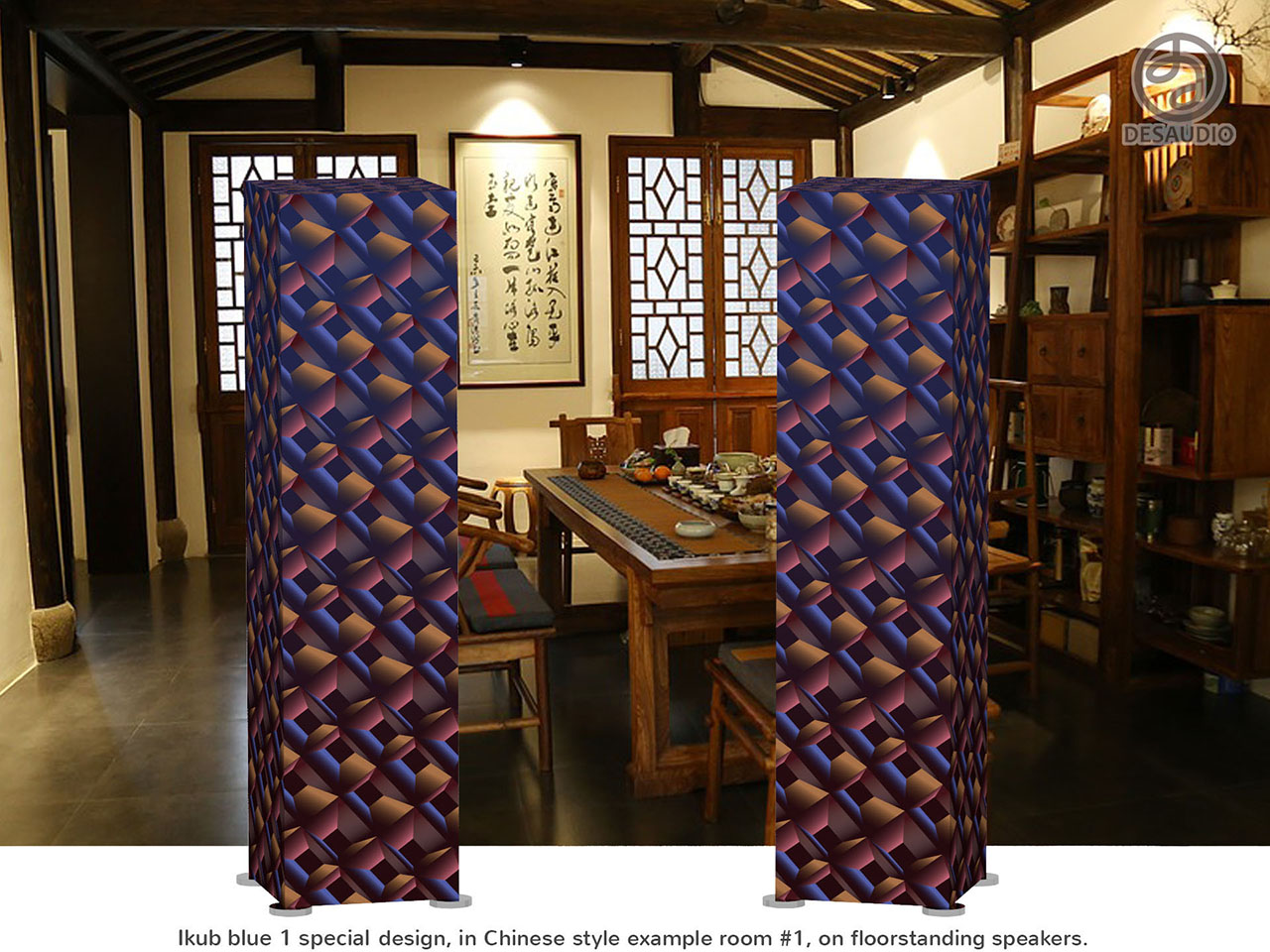 Desaudio Ikub blue 1 special design in Chinese style example room # 1
