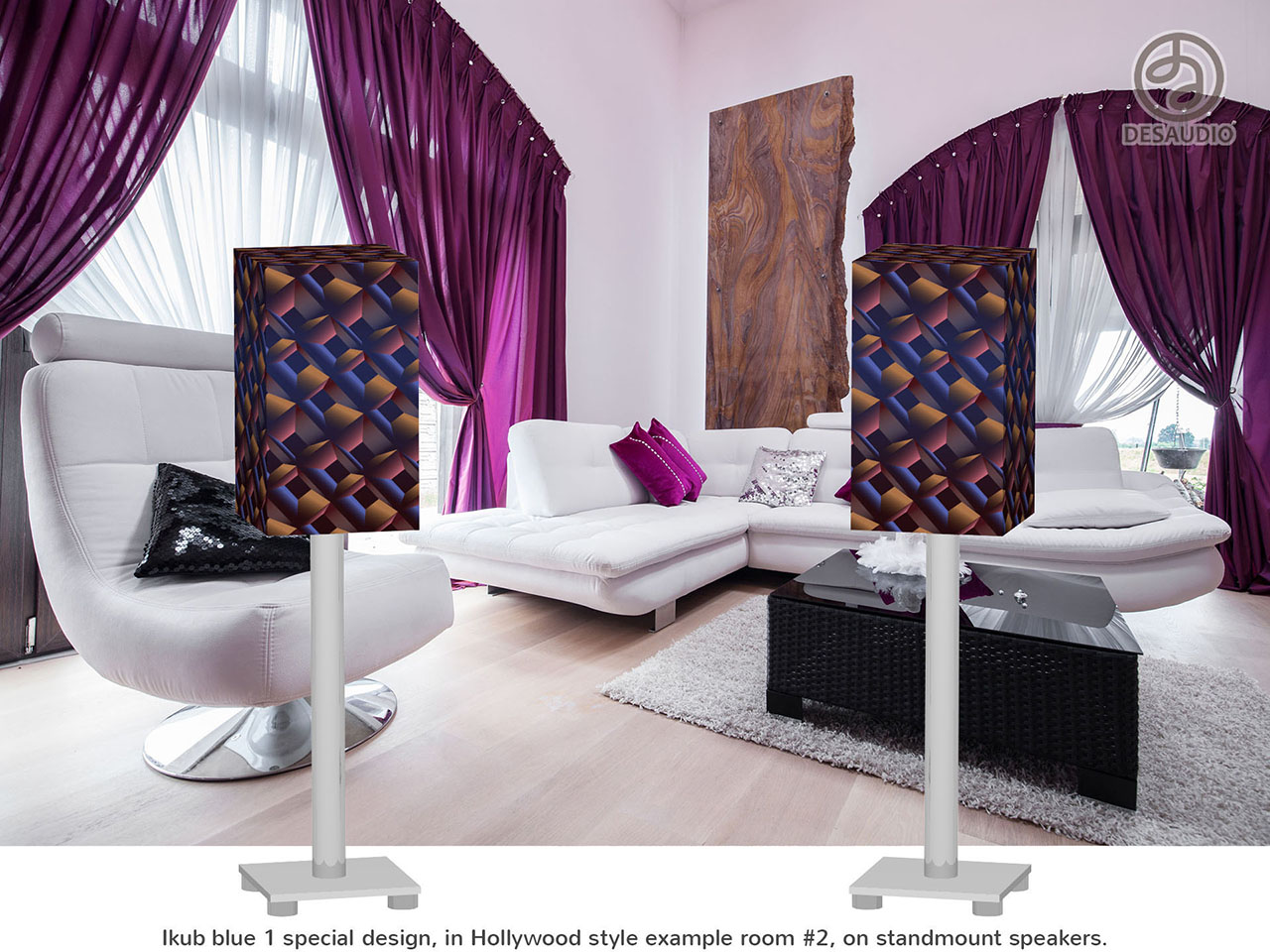 Desaudio Ikub blue 1 special design in Hollywood style example room # 2