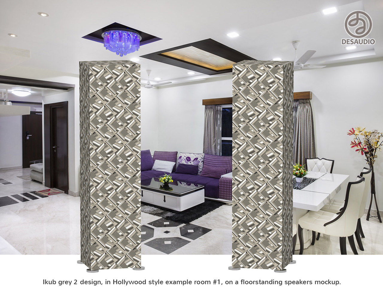 Desaudio Ikub grey 2 design in Hollywood style example room # 1