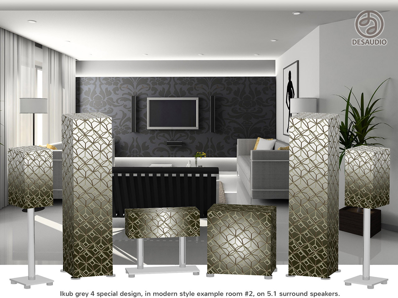Desaudio Ikub grey 4 special design in modern style example room # 2