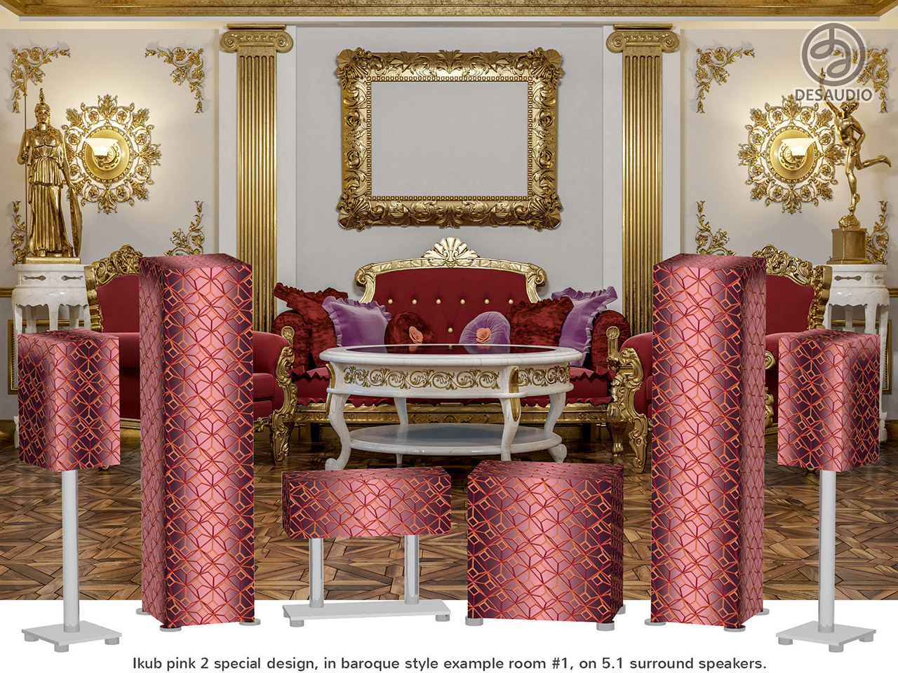 Desaudio Ikub pink 2 special design in baroque style example room # 1