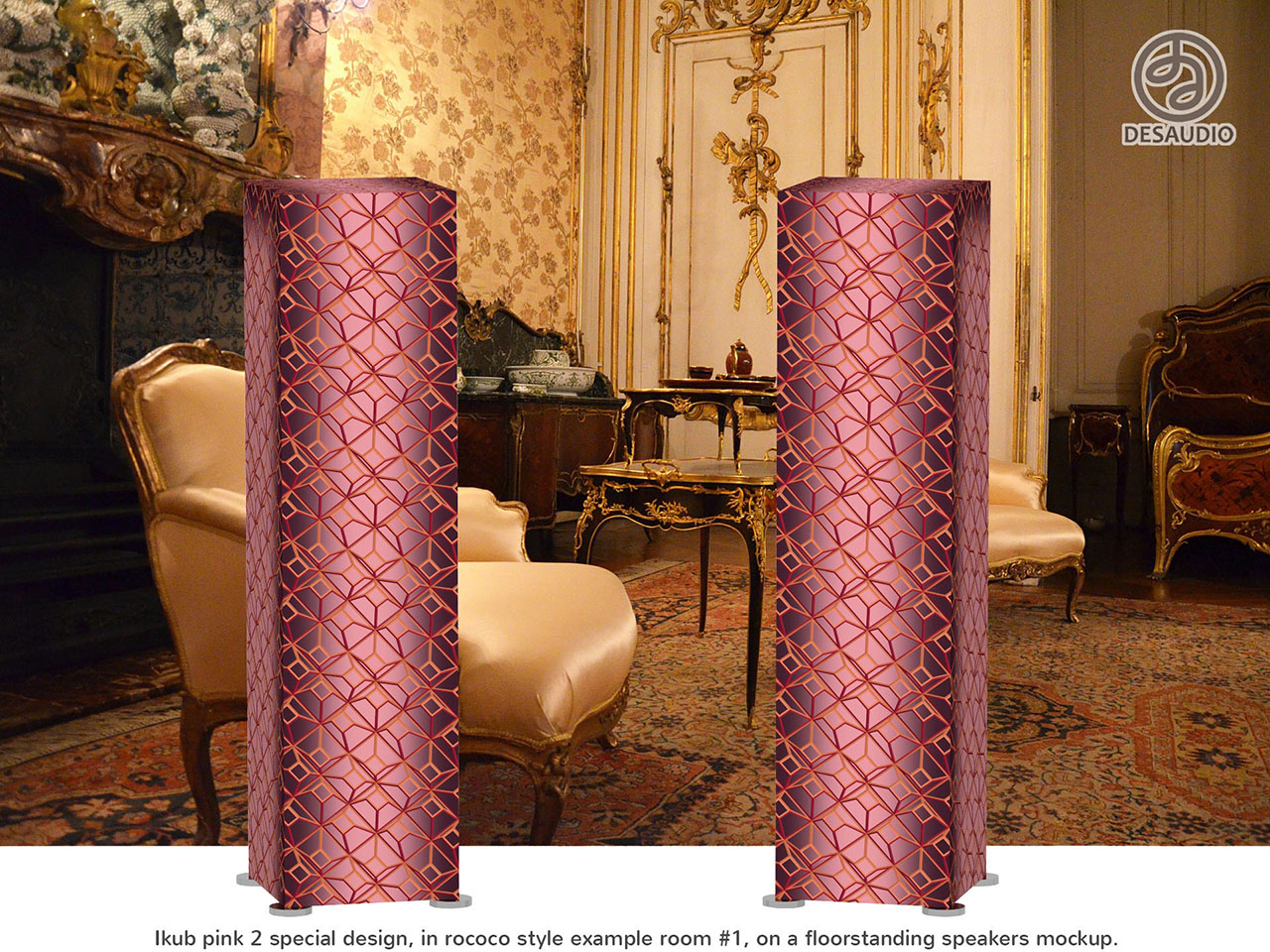 Desaudio Ikub pink 2 special design in rococo style example room # 1