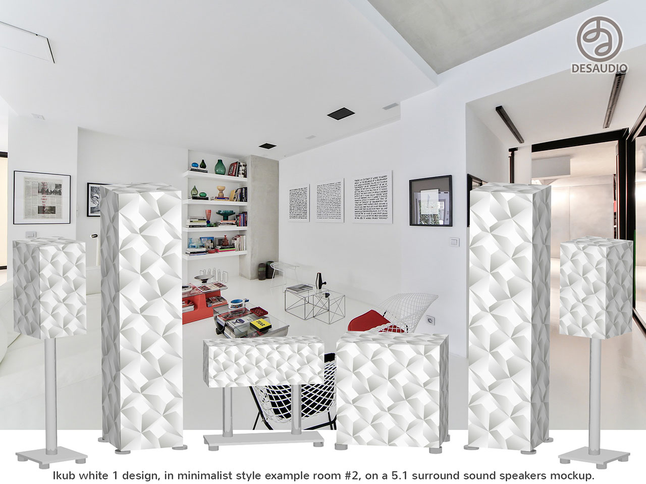 Desaudio Ikub white 1 design in minimalist style example room # 2