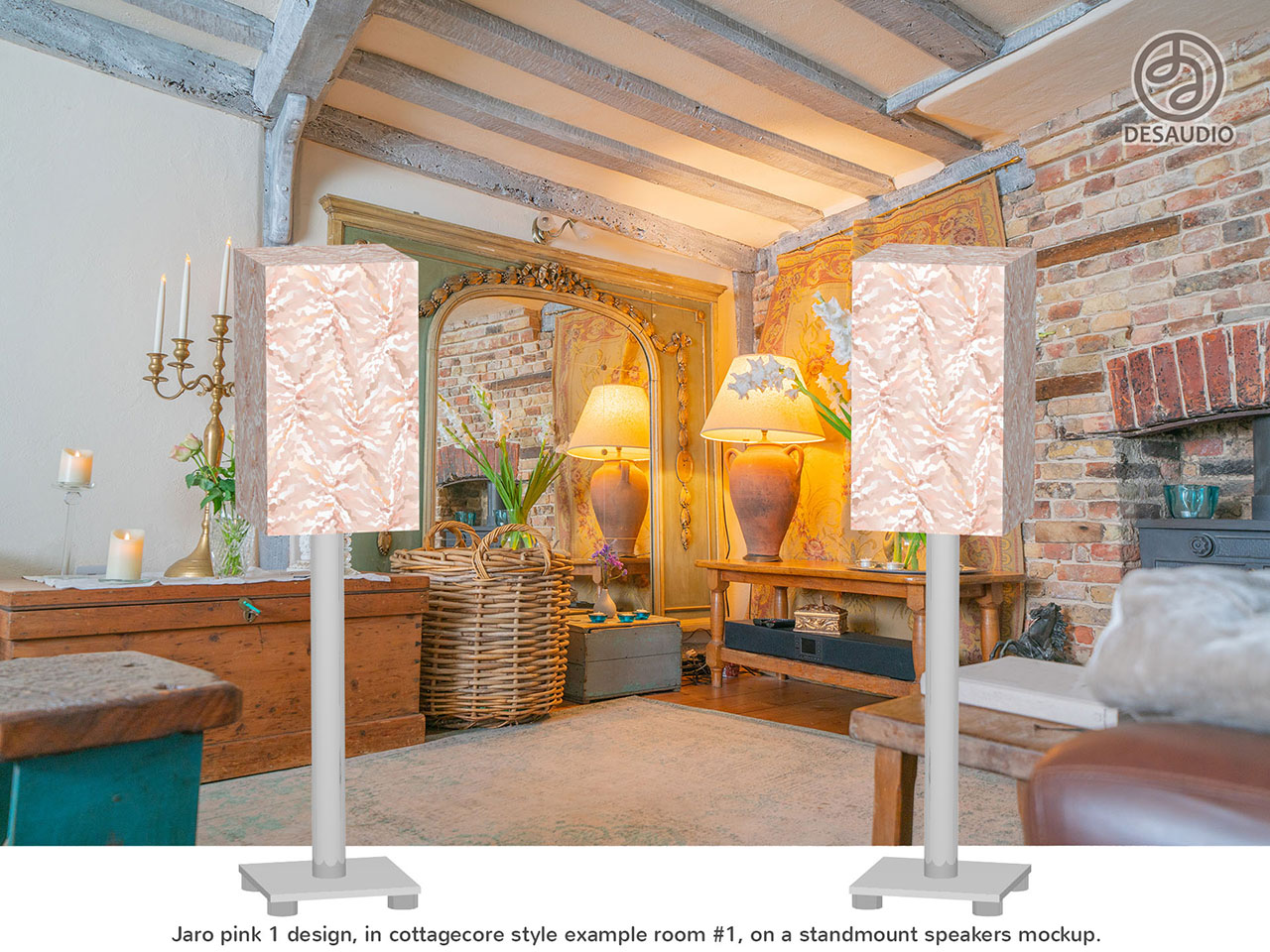 Desaudio Jaro pink 1 design in cottagecore style room # 1