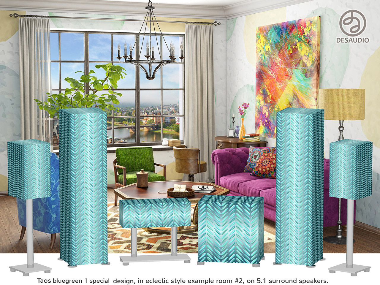 Desaudio Taos bluegreen 1 special design in eclectic style room # 2