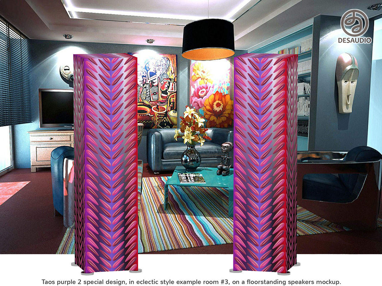 Desaudio Taos purple 2 special design in eclectic style room # 3