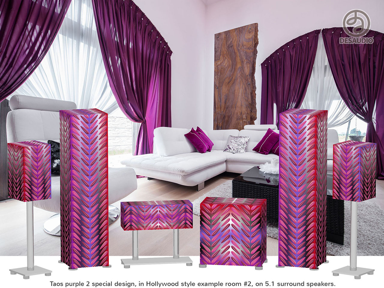 Desaudio Taos purple 2 special design in Hollywood style room # 2
