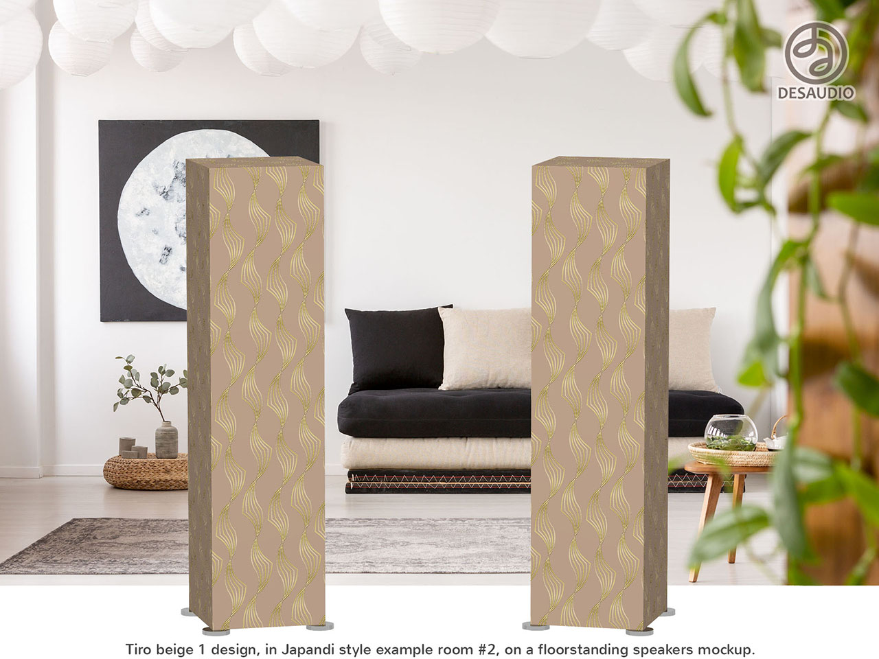 Desaudio Tiro beige 1 design in japandi style example room # 2