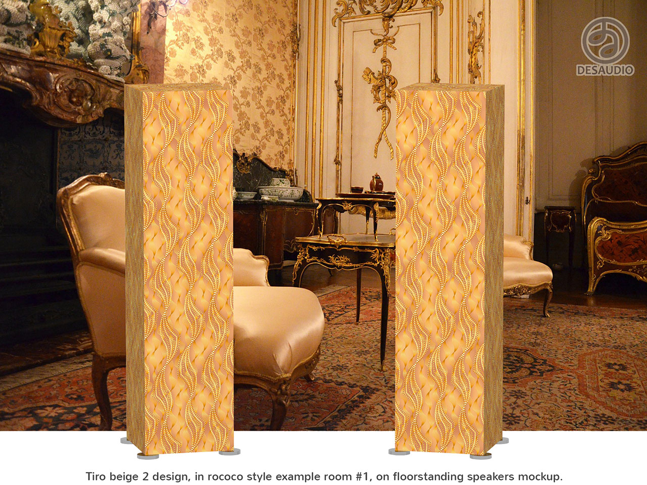 Desaudio Tiro beige 2 design in rococo style example room # 1