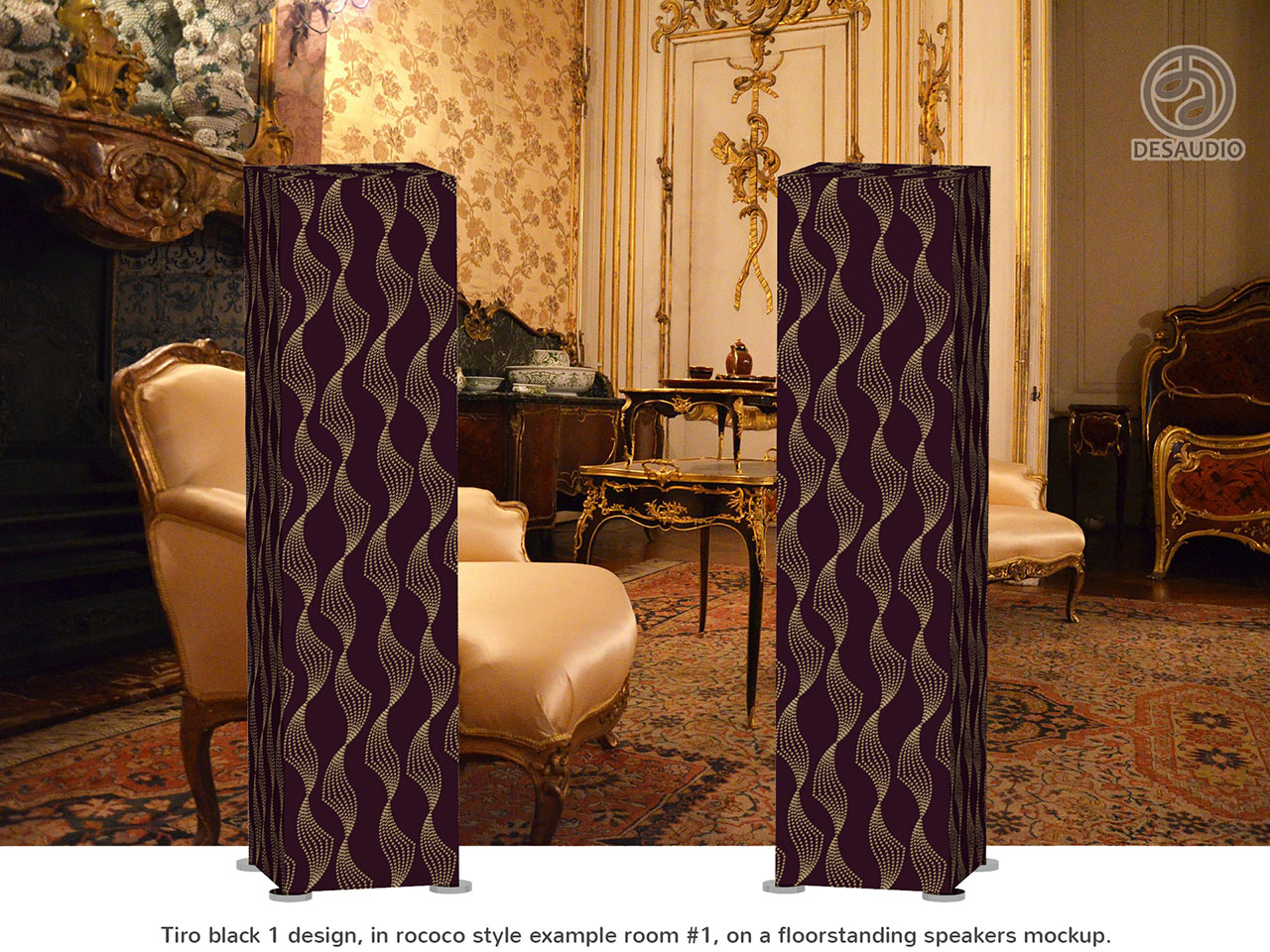 Desaudio Tiro black 1 design in rococo style example room # 1