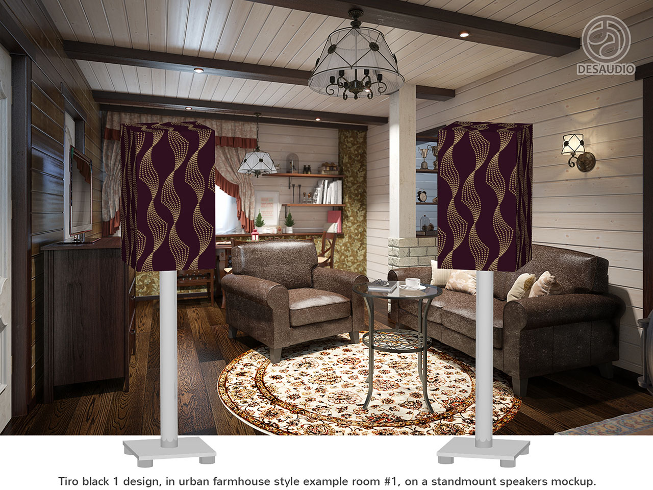 Desaudio Tiro black 1 design in urban farmhouse style example room # 1