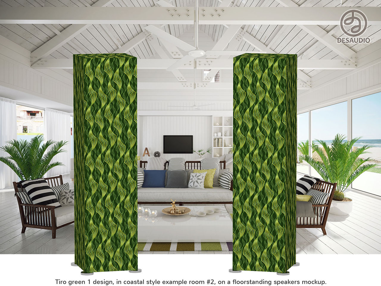 Desaudio Tiro green 1 design in coastal style example room # 2