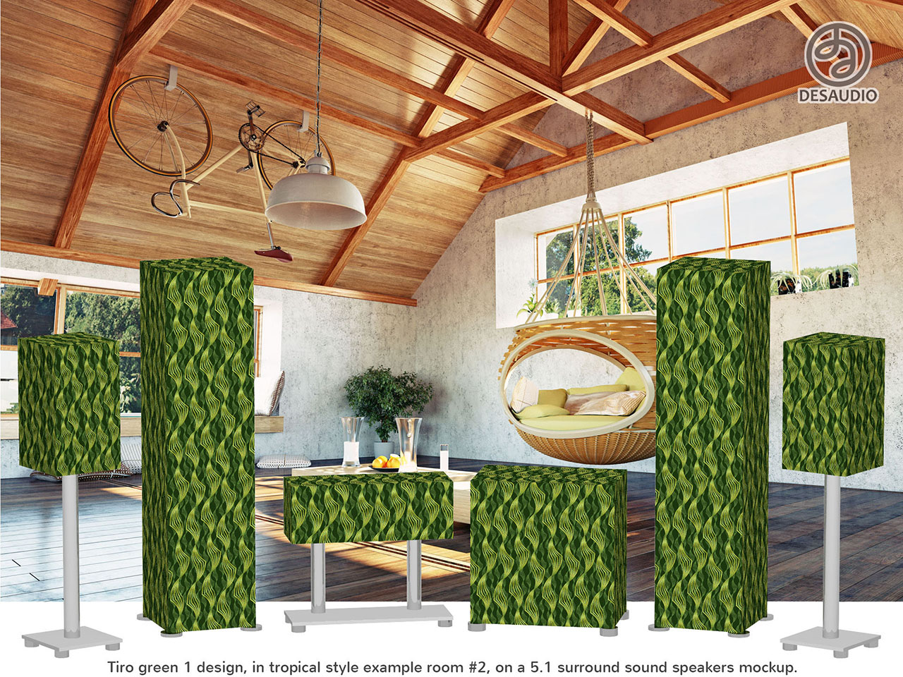 Desaudio Tiro green 1 design in tropical style example room # 2