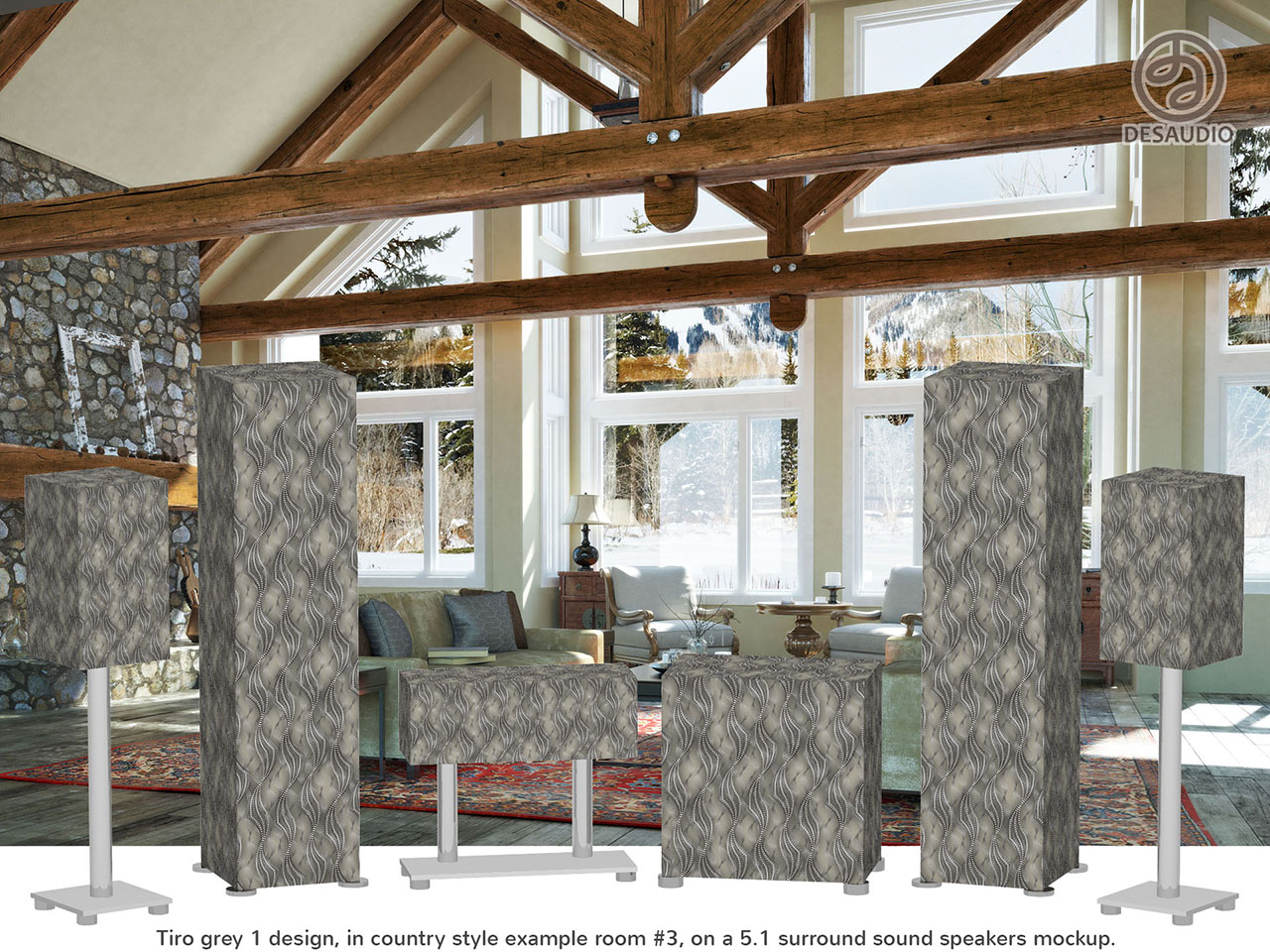 Desaudio Tiro grey 1 design in country style example room # 3