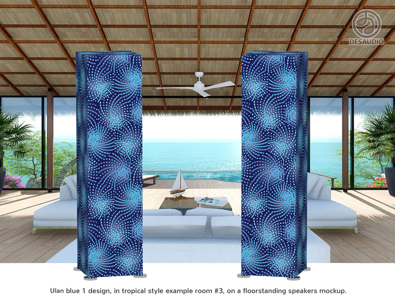 Desaudio Ulan blue 1 design in tropical style example room # 3