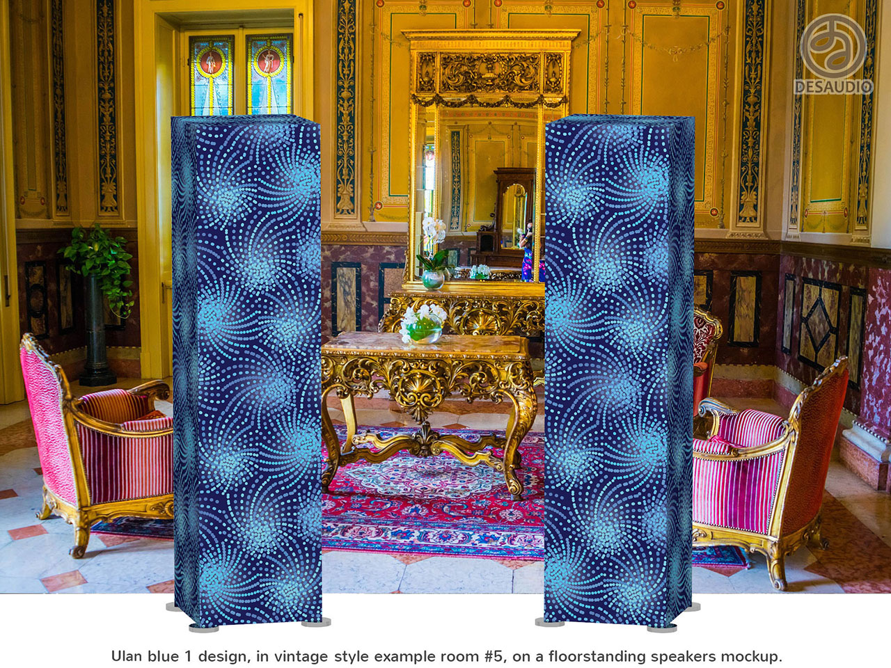 Desaudio Ulan blue 1 design in vintage style example room # 5