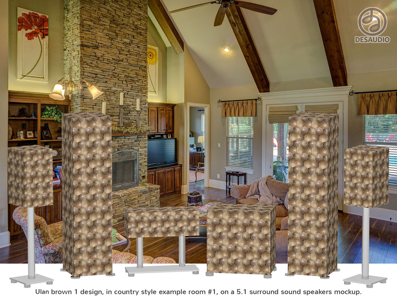 Desaudio Ulan brown 2 design in country style example room # 1