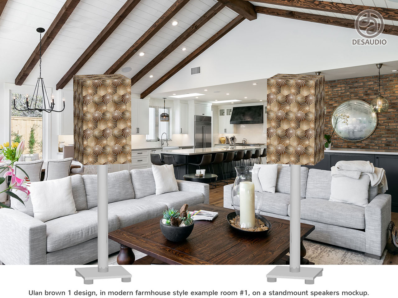 Desaudio Ulan brown 2 design in modern farmhouse style example room # 1