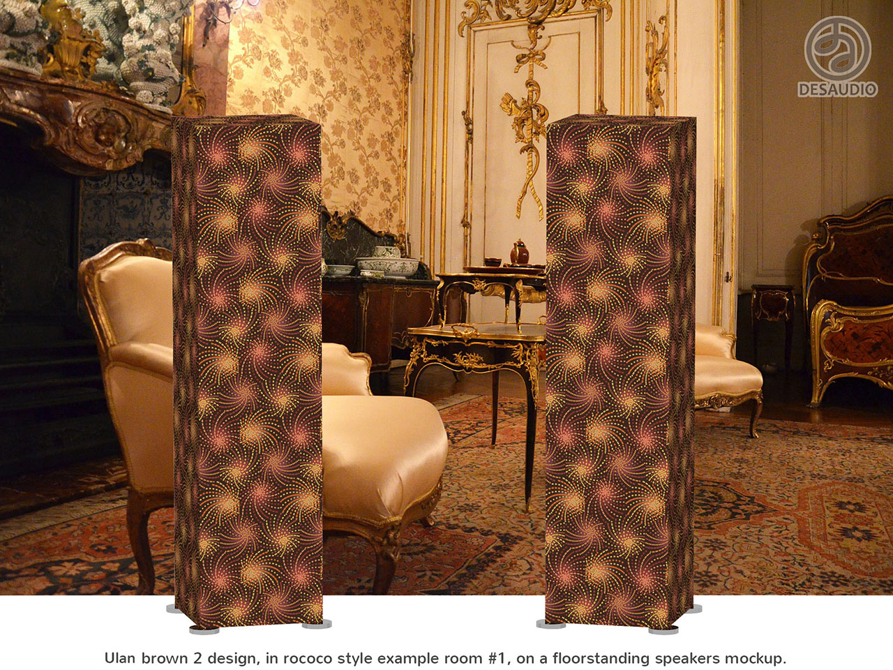 Desaudio Ulan brown 2 design in rococo style example room # 1