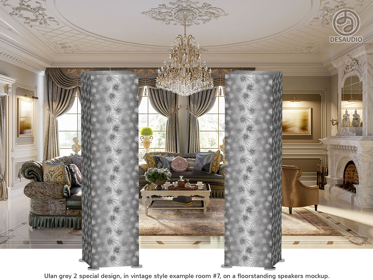 Desaudio Ulan grey 2 special design in vintage style example room # 7