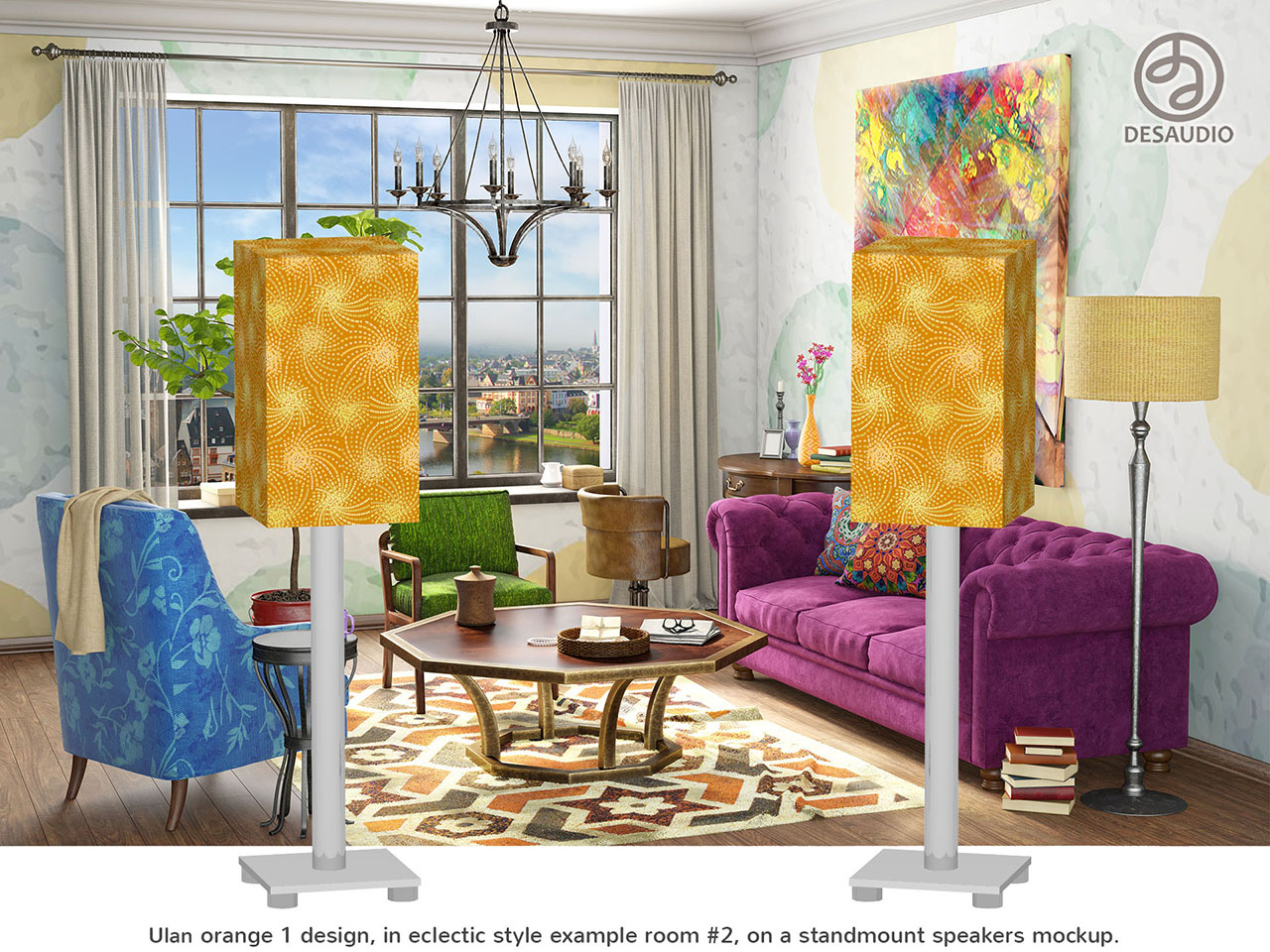 Desaudio Ulan orange 1 design in eclectic style example room # 2