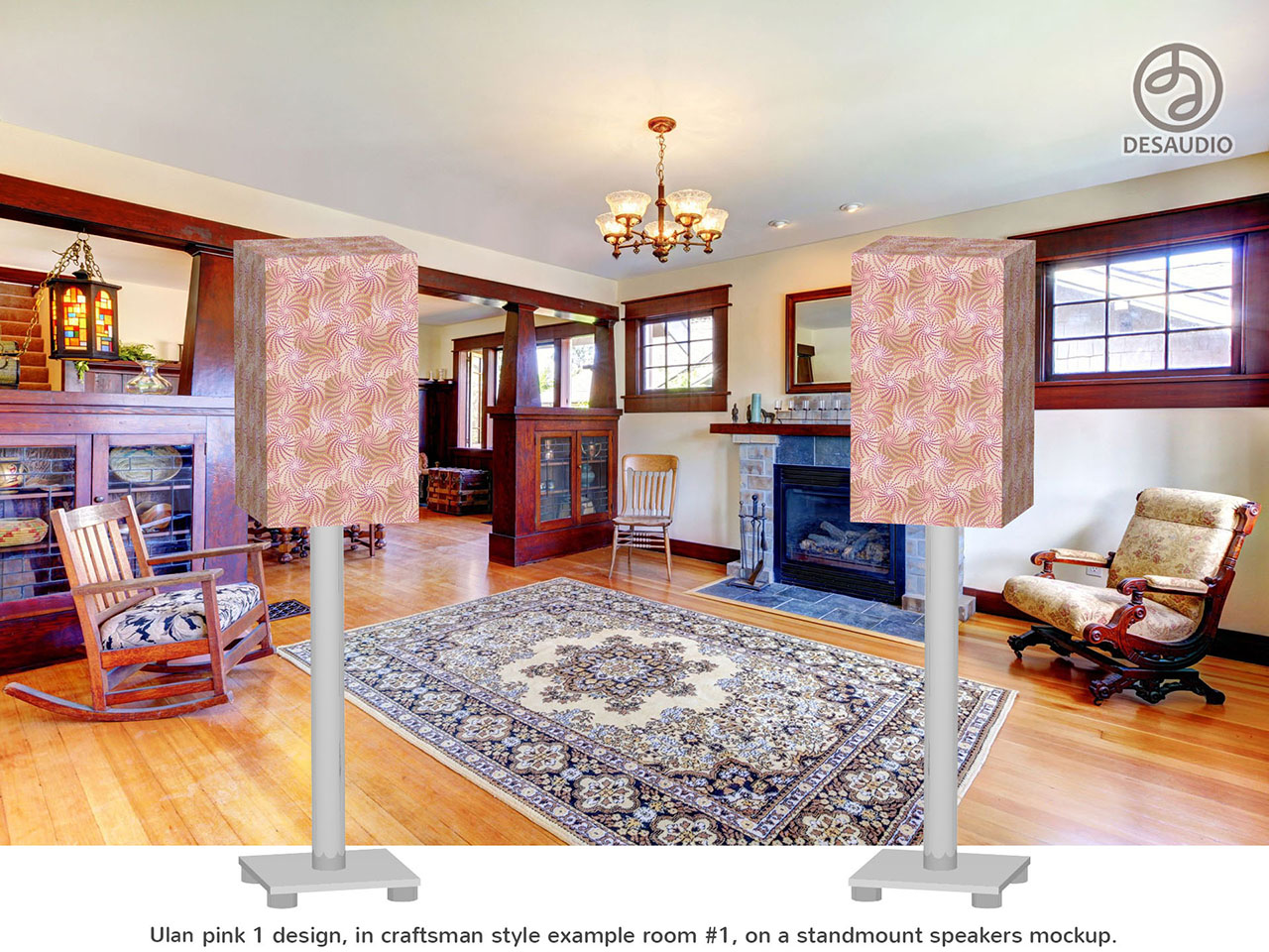 Desaudio Ulan pink 1 design in craftsman style example room # 1