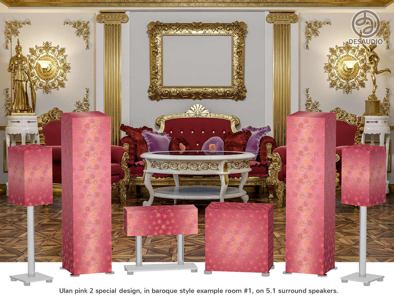 Desaudio Ulan pink 2 special design in baroque style example room # 1