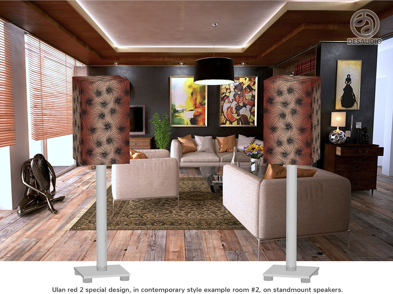 Desaudio Ulan red 2 special design in contemporary style example room # 2